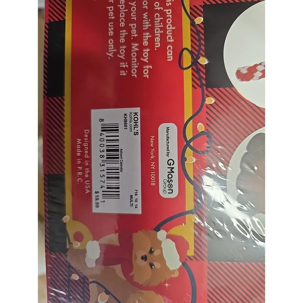 Woof Advent Calendar Happy Holidays 12 Days Of Dog Toys GMason Group New Sealed